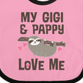 thumbnail image 4 of Inktastic My Gigi and Pappy Love Me Girls Baby Bib, 4 of 4