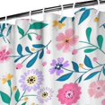 thumbnail image 3 of Pioneer Flower Floral Print Pattern Shower Curtain 36"x72" ,Bathroom Decorative Shower Curtains Set with 12 Hooks,Modern Waterproof Washable Shower Curtain, 3 of 6