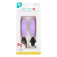 thumbnail image 2 of Bumkins Toddler Fork and Spoon Set, Stainless Steel & Silicone for 18 Mos+ (Lavender), 2 of 6