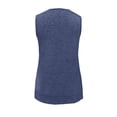 thumbnail image 4 of Lkhaha Women's V Neck Sleeveless Tank Top Casual Loose Fit Summer Cotton Blend Blouse Blue S, 4 of 4