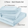 thumbnail image 3 of Sasttie Queen Size Sheets Set Brushed Microfiber, 4 Piece Sheet Set Upto 16 Inches Deep Pocket Bedding Sheets & Pillowcases - Lake Blue, 3 of 9