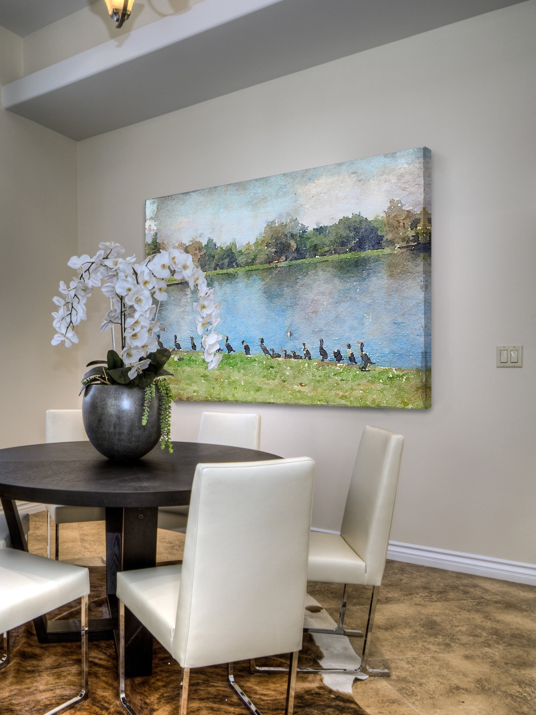 "Spring on the Farm 4" Painting Print on Wrapped Canvas