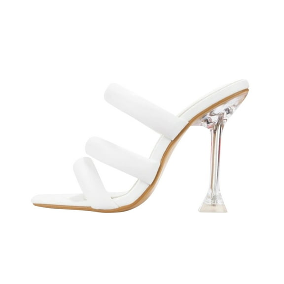 OAVQHLG3B Women's Extorty High Heel Open Toe Straps Combination Sandals Slippers