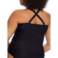 thumbnail image 2 of Plus Size Eco Onyx Shirred Underwire Tankini Top Swimsuit, 2 of 2