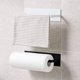 thumbnail image 3 of Toallero de papel con revestimiento negro mate, ahorra espacio debajo del gabinete, soporte para toallas de papel, aleación de aluminio autoadhesivo o perforable para cocina y baño, adecuado para el, 3 of 5