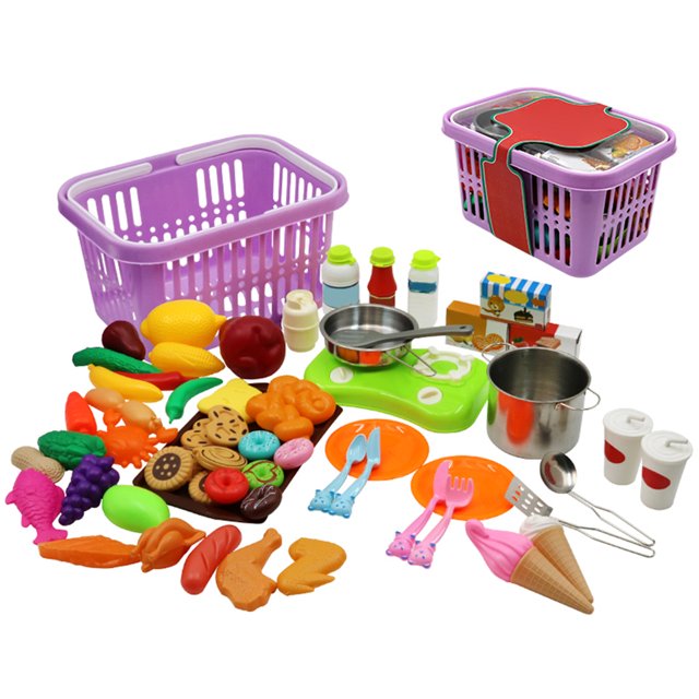 60 Unids / set Juego de Comida de Juego de Frutas en Miniatura para Niñas Sunnimix Mini juguetes de juego de simulación