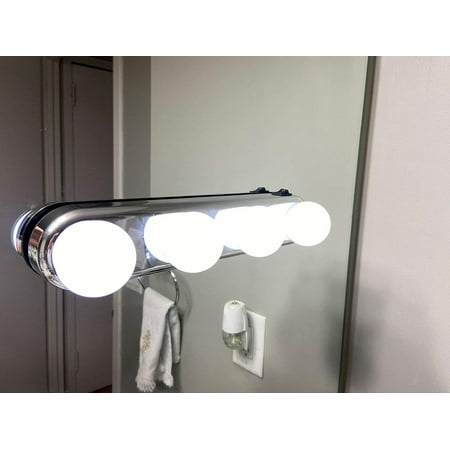 

Portable LED Lights for Vanity Mirror 4 Battery Operated Wireless Light Strip