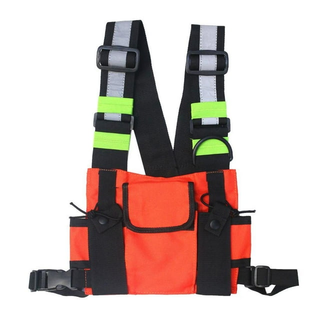 Fashion Chest Rig Bag Reflective Vest Hip Hop Streetwear Functional Harness Chest Bag Pack Front Waist Pouch Backpack