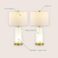 thumbnail image 4 of JONATHAN Y Tryon 26" Modern Minimalist Glass/Iron Nightlight LED Table Lamp, Brass Gold/Clear (Set of 2), JYL1137A-SET2, 4 of 7