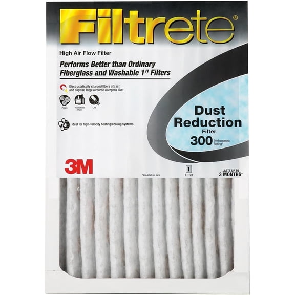 Filtrete 20x25x1, MERV 5, Dust Reduction HVAC Furnace Air Filter, 300 MPR