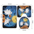 thumbnail image 3 of Halloween Ghosts and Pumpkins in Graveyard Bathroom Rugs Sets 3 Piece,Toilet Cover Set,Absorbent Non Slip Bathroom Mats Sets with U-Shaped Contour Rug Toilet Rug Set, 3 of 5