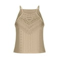 thumbnail image 3 of Taqqpue Tank Top for Women Loose Fit High Neck Sleeveless Halter Tops Casual Hollow Out Eyelet Summer Flowy Cami Shirts Blouse, 3 of 3