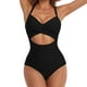 thumbnail image 1 of Gibobby Traje de baño completo mujer Mujer Wrap Push Up Traje de baño Traje de baño Traje de baño Cintura alta Monokini(Negro,G), 1 of 4