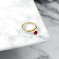 thumbnail image 4 of Gem Stone King 1.58 Ct Round Red Created Ruby 18K Yellow Gold Plated Sterling Silver Ring (Size 6), 4 of 4