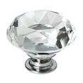 thumbnail image 1 of Paquete de 6 pomos de cristal para armario, tiradores con forma de diamante de 40 mm, tiradores para cajones, armarios de cocina, armarios, armarios de baño (transparentes), 1 of 5