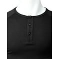 thumbnail image 4 of H2H Mens Casual Slim Fit Henley Long Sleeve T-Shirt Basic Designed BLACK US 3XL/Asia 4XL (CMTTL111), 4 of 6