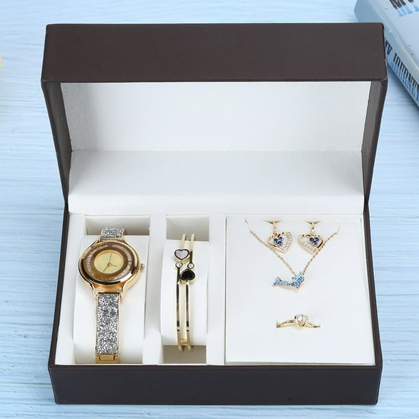Jewelry Gift Set Earrings Ring Necklace With Gift Box 2xEarrings