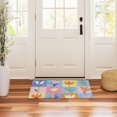 thumbnail image 3 of Yayeee Doormat for Indoor Entrance 32" x 20" Non Slippery Floor Rug, Blue Flowers, 3 of 8