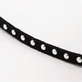thumbnail image 2 of U8MO 20yds/Roll Silver Aluminum Studded Korean Faux Suede Cords Craft Threads 4.5x2mm-Black, 2 of 2
