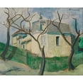thumbnail image 2 of Cyprián Majerník 14x12 Gold Ornate Wood Frame and Double Matted Museum Art Print Titled - Villa in the Garden (1930), 2 of 4