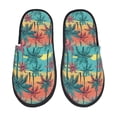 thumbnail image 1 of Fotbe Hawaii Palms Pantuflas Peludas para Mujer con Estampado, Zapatillas de Peluche, Zapatos de Invierno para Casa, Uso Interior y Exterior-Large, 1 of 8
