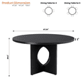 thumbnail image 1 of EDTara Round 47" Kitchen Table, Compact Dining Table With Stable Pedestal Base for 4–6 In Dining Room or Apartment, 1 of 4