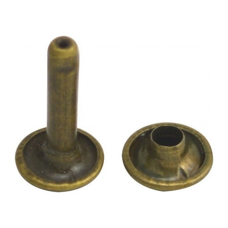 

Fenggtonqii Bronze Double Cap Leather Rivets Tubular Metal Studs Cap 9mm and Post 15mm Pack of 60 Sets