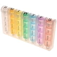 thumbnail image 1 of Coofit Pill Organizer Case Clear - 7 Days 4 Times A Day Vitamin Container Pill Holder, 1 of 7
