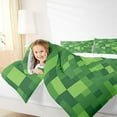 thumbnail image 4 of jejeloiu Pixelated Miners Game Bedding Comforter Set,Modern Geometric Checkered Twin Comforter Sets,Teens Video Games Bedding Set For Boys Kids,Super Cozy Room Decor Reversible,2 Pieces, 4 of 8