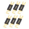 thumbnail image 1 of Unique Bargains 6pcs 30A Gold Tone Plated ANL Fuse Universal Fit for Inverter Car Vehicle Truck Audio, 1 of 6
