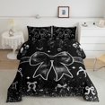 thumbnail image 1 of Erosebridal Bling Bowknot Bedding Full Comforter Set, Chic Bow Down Comforter, Glitter Starry Sky Decor, Reversible, 1 of 7