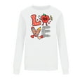 thumbnail image 5 of Itsame Long Sleeve T-Shirts Women's Valentine's Sweatshirt Loose Crew Neck Tops White Size S, 5 of 7