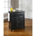thumbnail image 2 of Crosley Brands Cambridge Granite Top Portable Kitchen Island/Cart Black/Black, 2 of 5