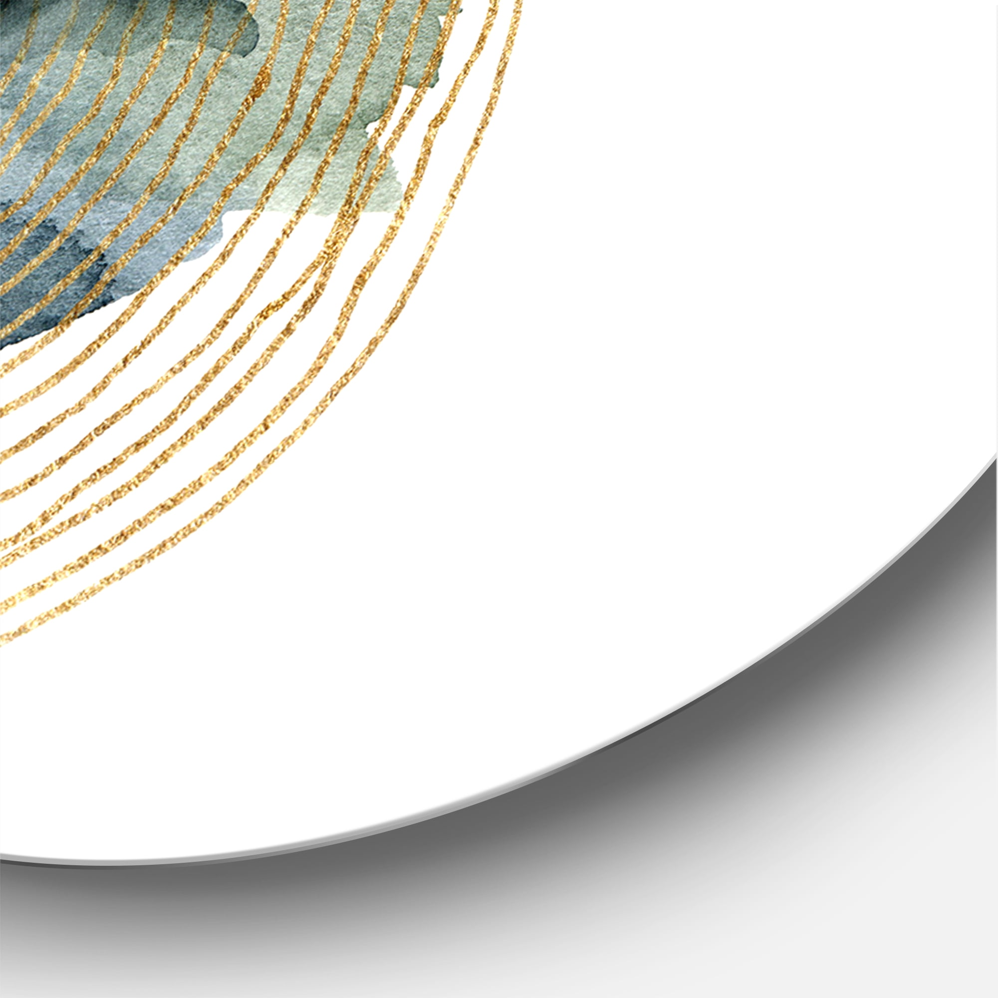 Designart 'Abstract Landscape Of Mountains Tree and Moon' Mid-Century Modern Circle Metal Wall Art 11x11 - Disc of 11