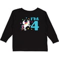 thumbnail image 3 of Inktastic I'm Four Unicorn 4th Birthday Boys or Girls Long Sleeve Toddler T-Shirt, 3 of 5