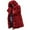 Red, variant on Women's Winter Warm Leather Jacket - Elegant Slim Fit Coat with Loose Neck Collar, Furry Outerwear Suitable for Fall/Winter, Machine Washable Cold Weather Jacket
