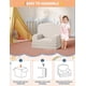 thumbnail image 5 of 2 - in - 1 comfy para niños couch, convertible sofa to lounger, foam chair con soft sherpa, gift para girls y boys (beige - crown grande), 5 of 7