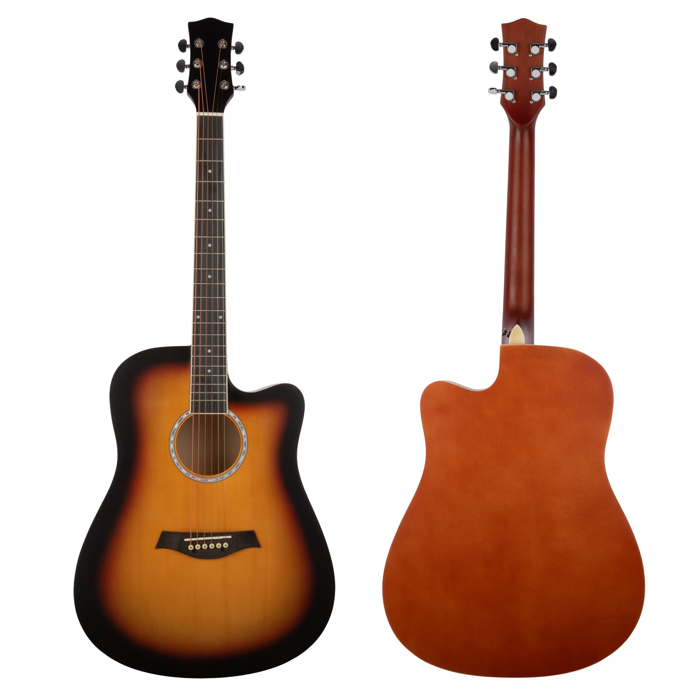 Hey Play 41in Acoustic Guitar with Case, Capo, Strings, and Picks (Brown)