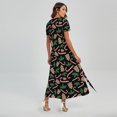 thumbnail image 2 of Christmas Cookie And Candy Pattern Printed Short Sleeve Maxi Dress, Jesus Christian Fashion Summer Maxi Dress For Women, 2 of 4