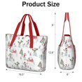 thumbnail image 3 of Tote Bag for Women - White Christmas Snowman Pattern Shoulder Bag - Large Utility Work Duffle Bag with Zipper Handbag for Travel, Work, Sprots, 3 of 5