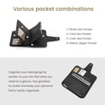 thumbnail image 2 of Leather Wallets for Men, Bifold Wallet Slim Minimalist for Women with RFID Blocking, Card Holders, ID Window, Money Clip, Coin Pocket, Black, 2 of 7