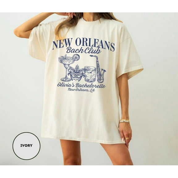Selvi New Orleans Bachelorette Graphic T-Shirt Nola Mardi Gras Party Luxury Style, Full size S-5XL