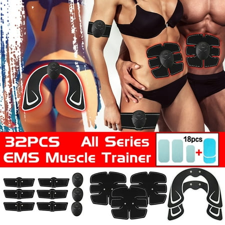 32Pcs/Set All Series Body Muscle Training Professional EMS Wireless Body Gym Workout Toner For Arm / Leg / ABS / Back / Hip (With Replacement