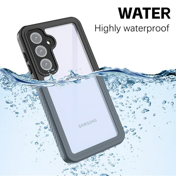 ELEHOLD for Samsung Galaxy S25 FE Waterproof Case, Built-in Screen Protector Full-Body Rugged Shockproof Military Drop Proof Dustproof IP68 Underwater Heavy Duty Case for Samsung Galaxy S25 FE,Black