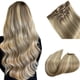 thumbnail image 1 of Extensiones de cabello con clip de cabello humano Remy rubio beige con clip rubio blanqueador en extensiones de cabello humano para mujeres 2.47 oz (18/613 15 ""), 1 of 3