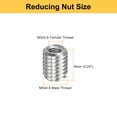 thumbnail image 2 of Uxcell 40pcs Thread Repair Inserts M5 x 0.8 Male to M3 x 0.5 Female Thread 6mm Long Stainless Steel Reducing Nuts Metric Self Tapping Sleeves, 2 of 7