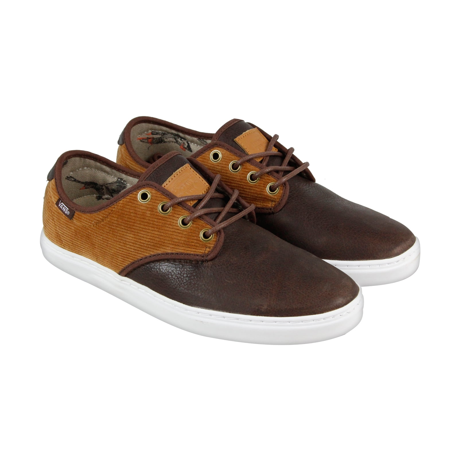 black vans with brown laces