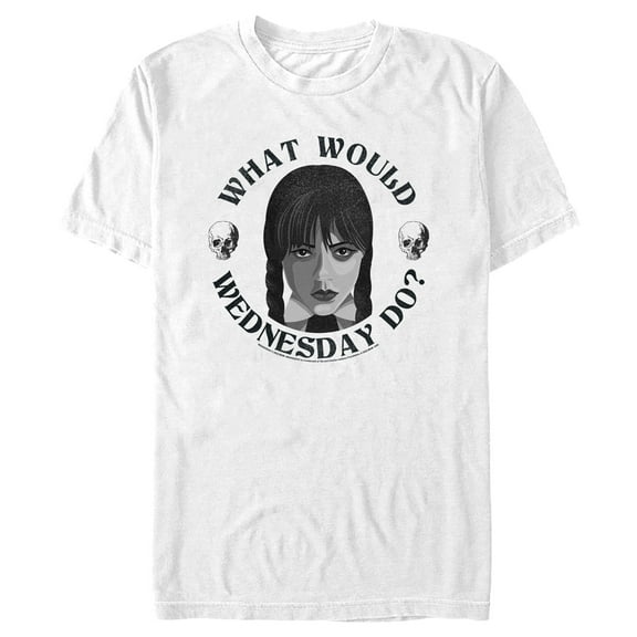 Men's Wednesday What Would Wednesday Do? Graphic Tee White Medium