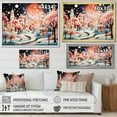 thumbnail image 4 of Designart "Art Deco Urban Splendor Pink Bubble Cityscape" Cityscapes Framed Wall Art Decor - Industrial Pink City Art Deco Entryway Framed Wall Art, 4 of 6
