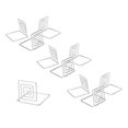 thumbnail image 2 of 10Pcs Porte-Cartes de Visite Mini Mignon Message de Bureau en Métal Support pour Numéro de Table Photo Mémo Billetsilver, 2 of 8